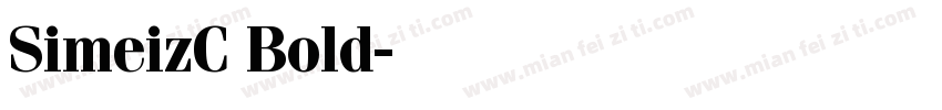 SimeizC Bold字体转换